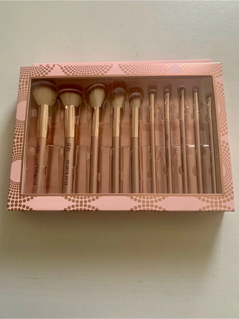 10-Piece Rose Gold Makeup Brush Set for Women